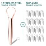Tongue Scraper (2 Pack), Wide-Head Tongue Cleaner with Nice Carrying Box, Easkep 100% Stainless Steel Tongue Scrapers Cleaners, for Men, Women, Adults, Kids - Image 4
