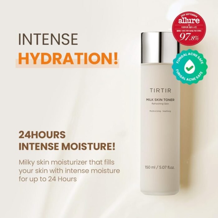 TIRTIR Milk Skin Rice Toner - Deep Moisturizing, Hydrating and Refreshing for face, Niacinamide, Ceramide, Rice Bran Extract, Nature-Oriented Ingredients, Korean Skin Care, Vegan, 150ml / 5.07 fl.oz. - Image 2