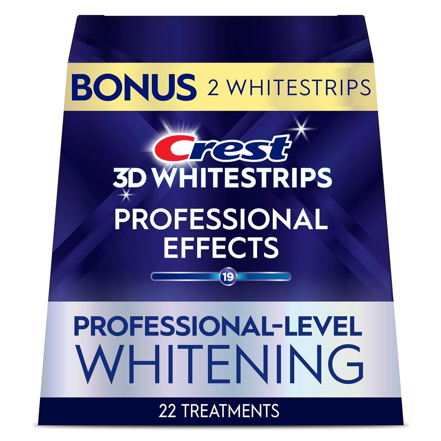715rFhZpV0L._SL1500_.jpg Crest 3D Whitestrips Professional Effects – Teeth Whitening Kit, 22 Treatments (20 + 2 Bonus), Each with 1 Upper/1Lower, 44 Strips – Crest 3DWhite Teeth Whitening Strips - Image 1