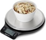 Amazon Basics Digital Kitchen Scale with LCD Display, Batteries Included, Weighs up to 11 pounds, Black and Stainless Steel - Image 2