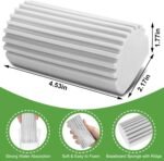 4-Pack Damp Clean Duster Sponge,Reusable Magic Dusting Sponge Brush for Cleaning Blinds, Glass, Baseboards,Vents,Railings,Mirrors,Window Track Grooves and Faucets (Grey,Yellow,Pink,Green) - Image 2