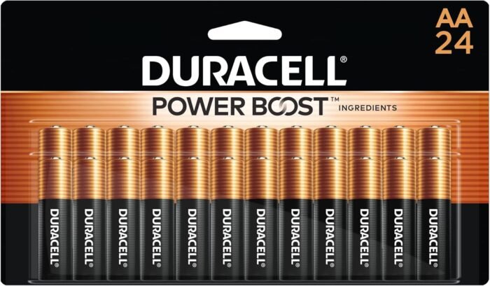 Duracell Coppertop AA Batteries with Power Boost Ingredients, 24 Count Pack Double A Battery with Long-lasting Power, Alkaline AA Battery for Household and Office Devices - Image 1