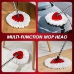 20Pack Mop Replace Head, 100% Microfiber Spin Mop Refill Compatible with O-Ceda Easy Wring 1-Tank System, Spin Mop Head Replacement for Easy Household Deep Cleaning & Machine Washable - Image 6