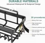 Veken Rustproof & Waterproof Shower Caddy 6-Pack, No Drilling Adhesive Shelves Rack with Soap Holder, Large Capacity Bathroom Organizers and Storage, Wall-Mounted Kitchen & Home Decor - Image 4