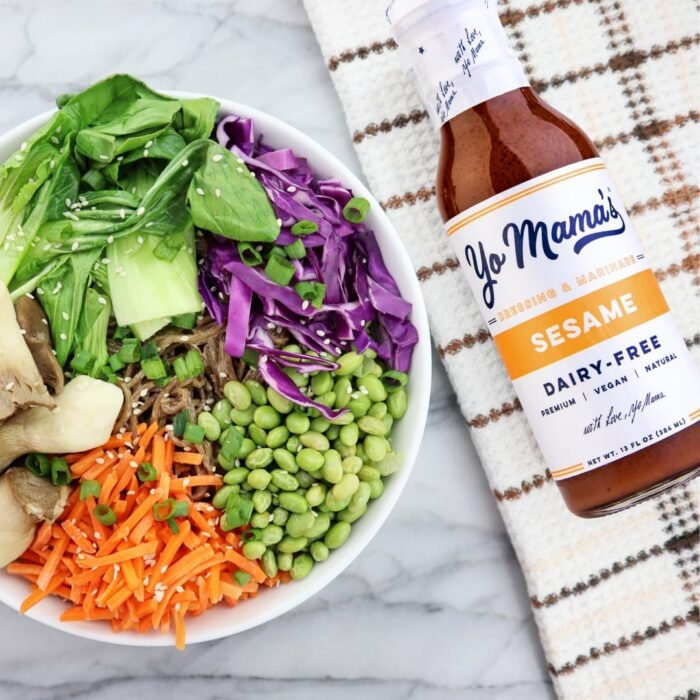 Yo Mama's Foods Gourmet Natural Asian Sesame Dressing and Marinade - Pack of (1) - Large Bottles, Low Carb, Low Sodium, and Vegan! - Image 5