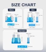 JOREST 300Pcs Car Fuse Assortment Kit, 160 Mini Blade Fuses Automotive + 90 Standard Auto Fuses + 50 Micro + Puller – Replacement for RV Camper Boat Truck (2Amp 3A 5A 7.5A 10A 15A 20A 25A 30A 35A 40A) - Image 7