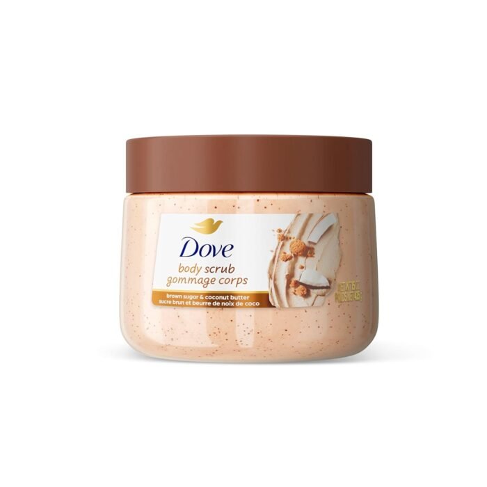 Dove Brown Sugar and Coconut Butter Body Scrub Exfoliates and Deeply Nourishes for Smooth, Radiant Skin 15 oz - Image 1