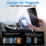 Car Phone Holder for Magsafe [78+LBS Strongest Suction & 2400gf Magnetic] 360° Adjustable Car Phone Mount, Phone Holders for Your Car for iPhone 17 Pro Max 16 15 14 13 12 Air Plus (Carbon Fiber) - Image 6