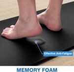 StepRite Kitchen Mats, 2PCS Kitchen Rugs, Cushioned Anti Fatigue Kitchen Mats for Floor, Non-Slip Standing Desk Mat, Waterproof Kitchen Rug Set for Kitchen, Floor, Office, 17.3"x30"+17.3"x47", Black - Image 7