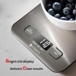Etekcity Food Kitchen Scale, Digital Grams and Ounces for Weight Loss, Baking, Cooking, Keto and Meal Prep, LCD Display, Medium, 304 Stainless Steel - Image 4