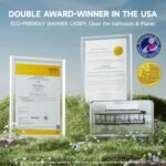 Veken Rustproof & Waterproof Shower Caddy 6-Pack, No Drilling Adhesive Shelves Rack with Soap Holder, Large Capacity Bathroom Organizers and Storage, Wall-Mounted Kitchen & Home Decor - Image 6