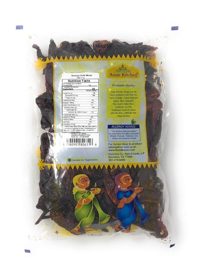 Asian Kitchen (By Rani Brand) Byadagi Chilli Whole, Indian Chilli 7oz (200g) ~ All Natural | Vegan | Gluten Friendly | NON-GMO | Indian Origin - Image 2