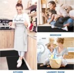 StepRite Kitchen Mats, 2PCS Kitchen Rugs, Cushioned Anti Fatigue Kitchen Mats for Floor, Non-Slip Standing Desk Mat, Waterproof Kitchen Rug Set for Kitchen, Floor, Office, 17.3"x30"+17.3"x47", Black - Image 6