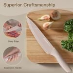 Astercook Knife Set, 13 Pieces Kitchen Knives Set with Healthy Anti-Rust Coating, Dishwasher Safe, Stainless Steel Chef Knife Sets with 6 Blade Guards, Perfect Holiday Gifts for Kitchen - Image 7