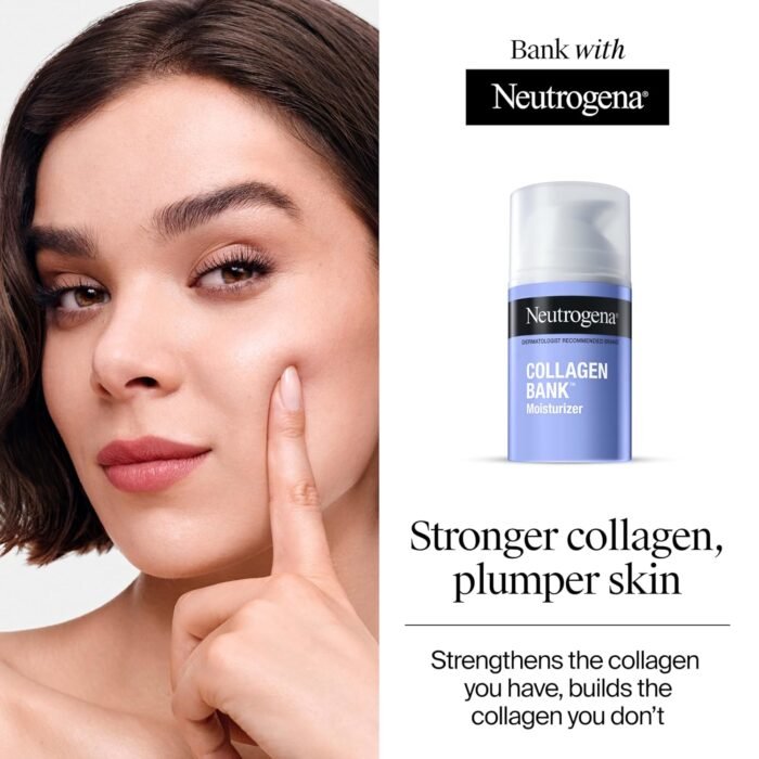 Neutrogena Collagen Bank Face Moisturizer, Larger Size Anti-Aging Face & Neck Collagen Cream, Bakuchiol, Face Lotion Supports Skin’s Natural Collagen for Visibly Plump Skin, 2.7 fl. oz - Image 4