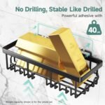 Veken Rustproof & Waterproof Shower Caddy 6-Pack, No Drilling Adhesive Shelves Rack with Soap Holder, Large Capacity Bathroom Organizers and Storage, Wall-Mounted Kitchen & Home Decor - Image 3