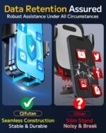Qifutan Dash Mounted Holders Phone Holders for Your Car Phone Mount for Car Windshield Dashboard Air Vent Universal Hands Free Automobile Cell Phone Holder Fit for iPhone Smartphone - Image 7