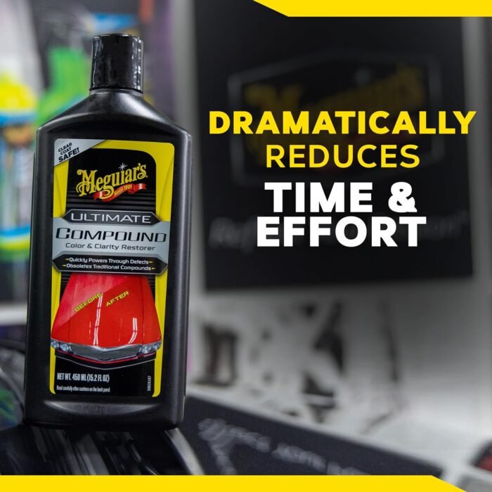 Meguiar's Ultimate Compound - Pro-Grade Car Scratch Remover, Paint Correction Compound That Removes Defects While Adding Gloss and Shine, Single Stage and Clear Coat Scratch Remove, 15.2 Oz - Image 7