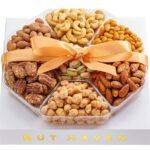 Nuts Gift Basket - Assortment of Sweet & Roasted Salted Gourmet Nuts - Assorted Food Gift Box for Birthday, Family, Sympathy, Men & Women.